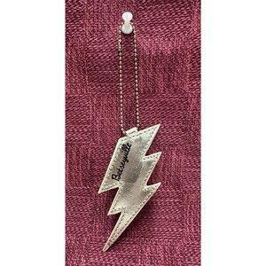 Betseyville Betsey Johnson vintage gold lightening keychain bag charm